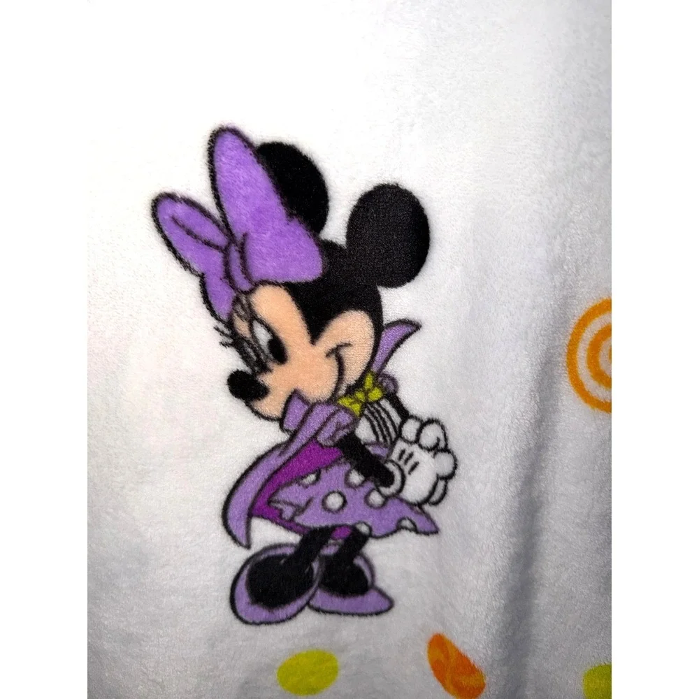 Disney's Micky & Minnie Mouse Plush Halloween Theme Throw Blanket + Tote